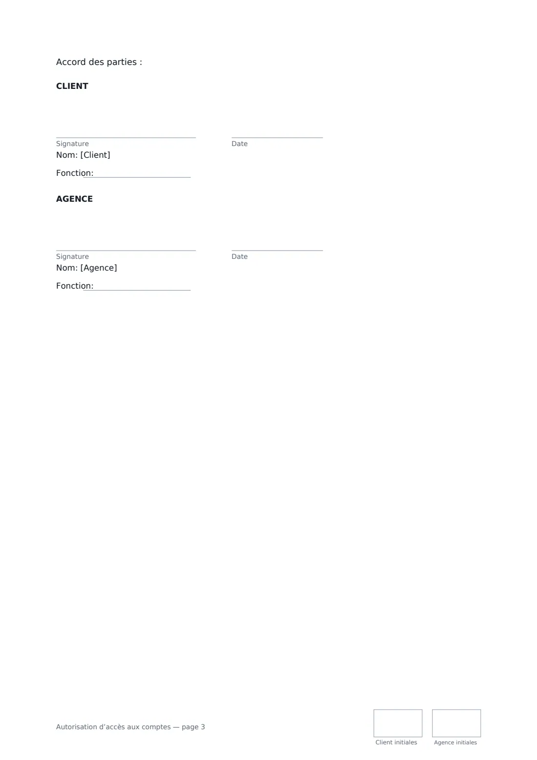 Autorisation d’accès aux comptes — page 3 sur 3