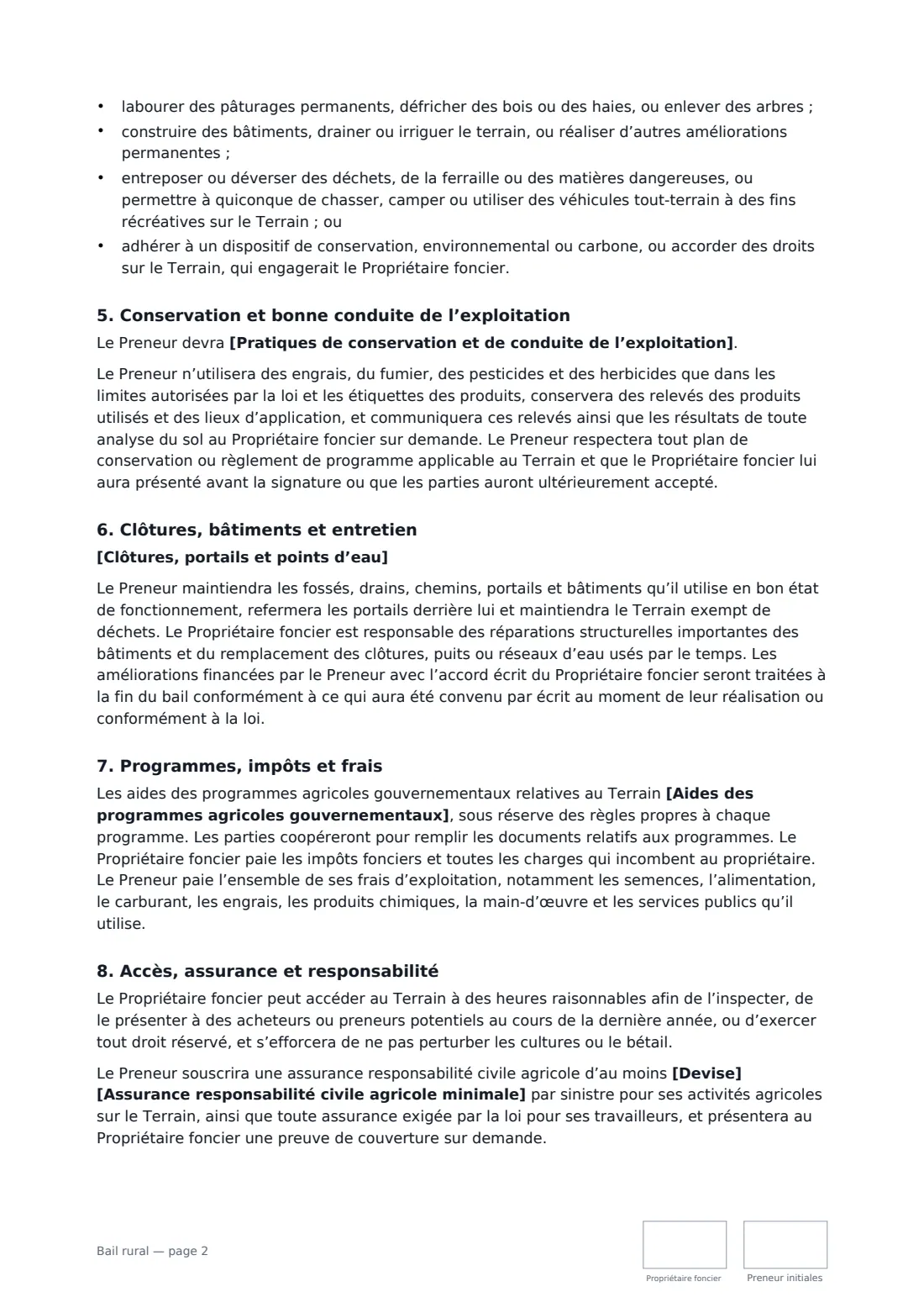 Bail rural — page 2 sur 3