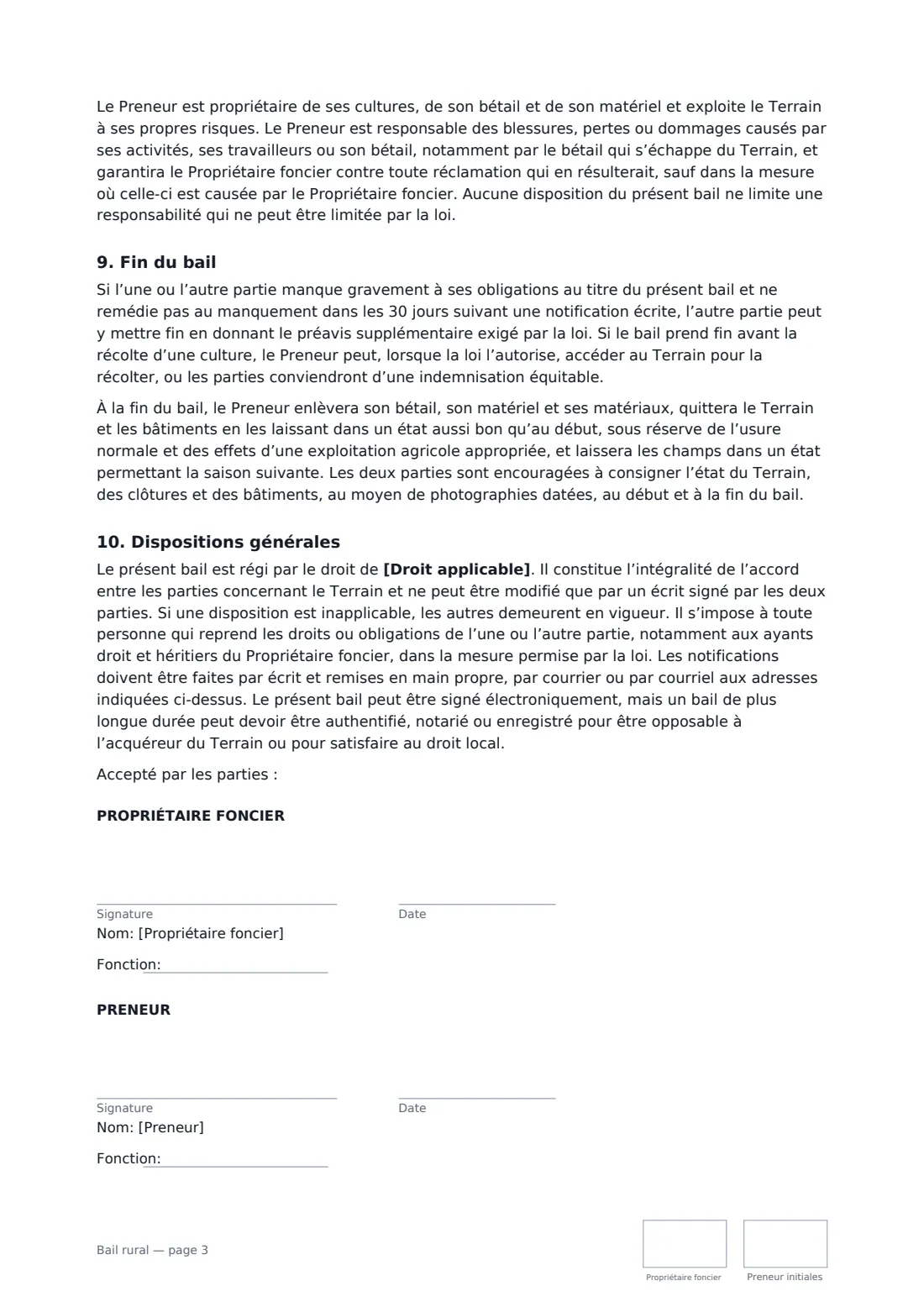 Bail rural — page 3 sur 3