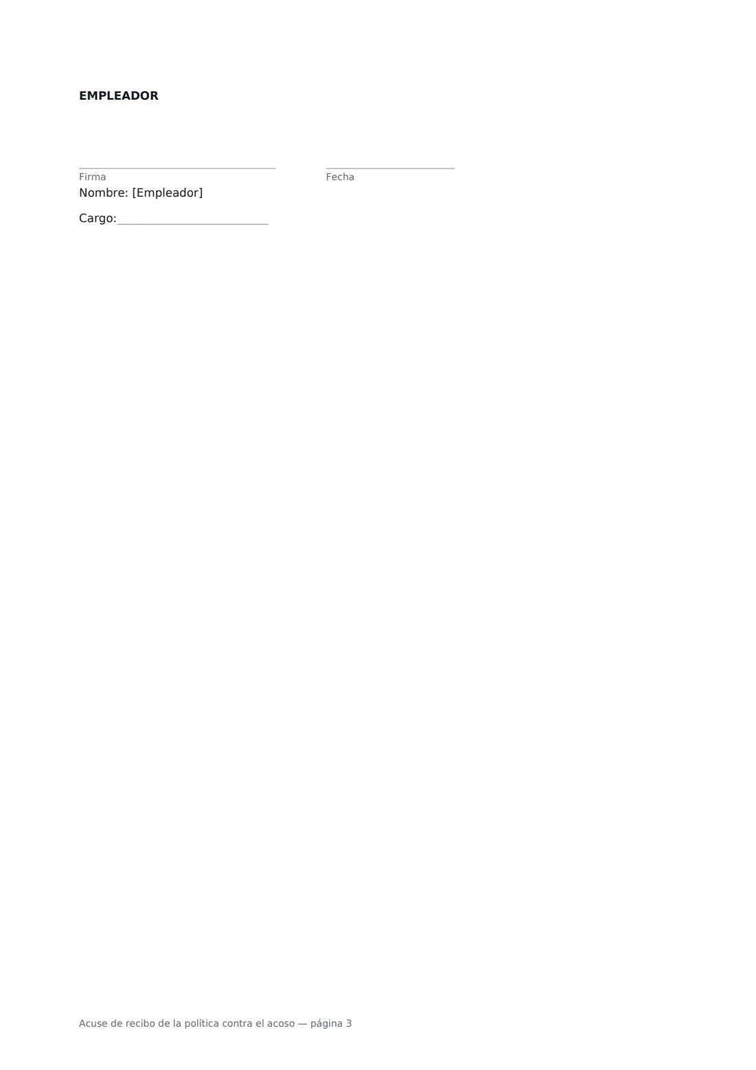 Acuse de recibo de la política contra el acoso: página 3 de 3
