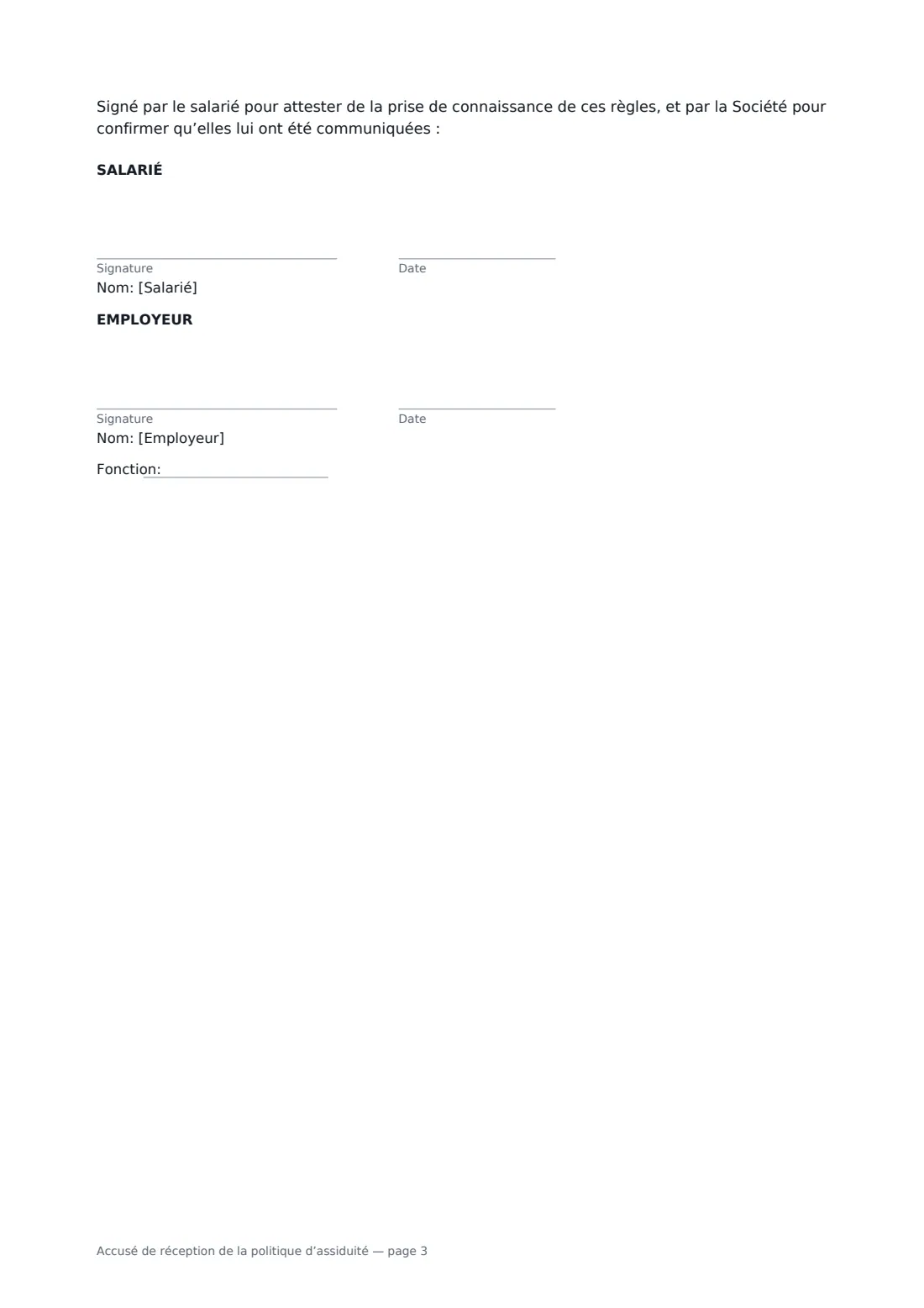 Accusé de réception de la politique d’assiduité — page 3 sur 3