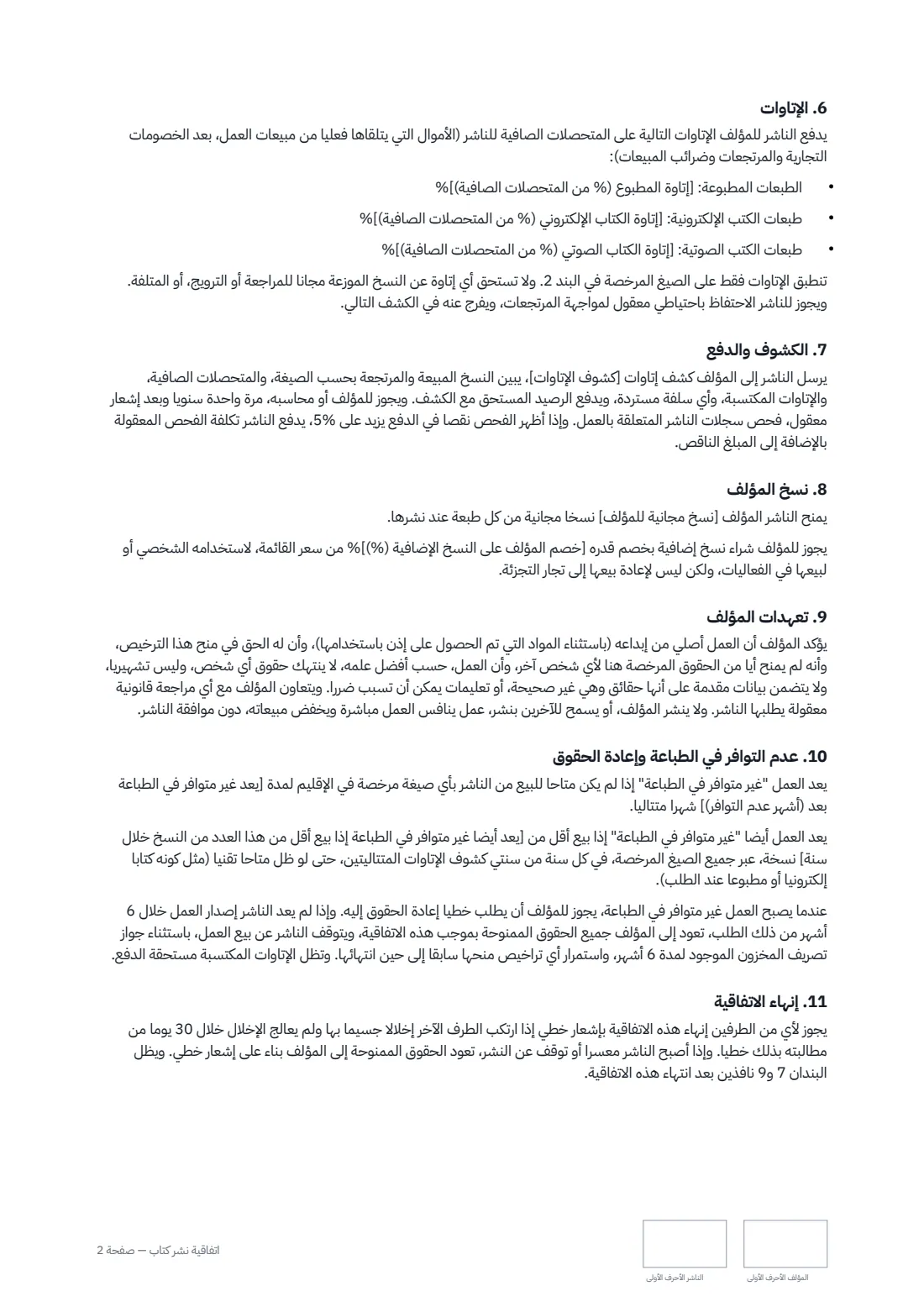 اتفاقية نشر كتاب — الصفحة 2 من 3