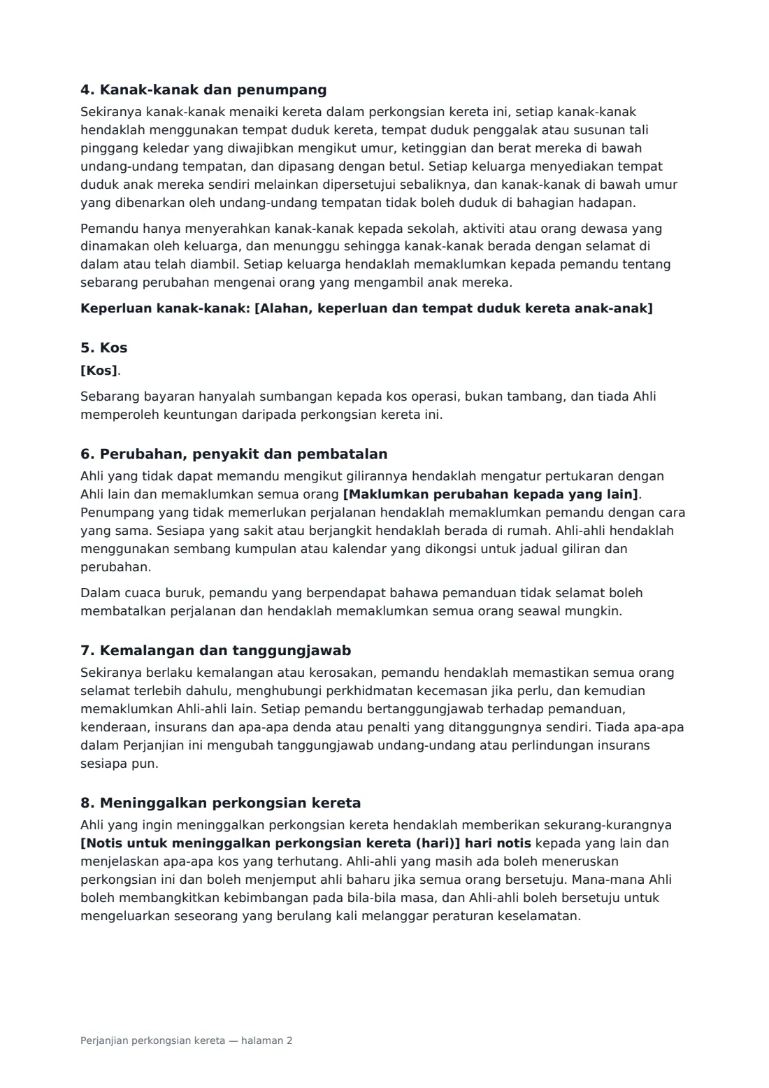 Perjanjian perkongsian kereta — halaman 2 daripada 3