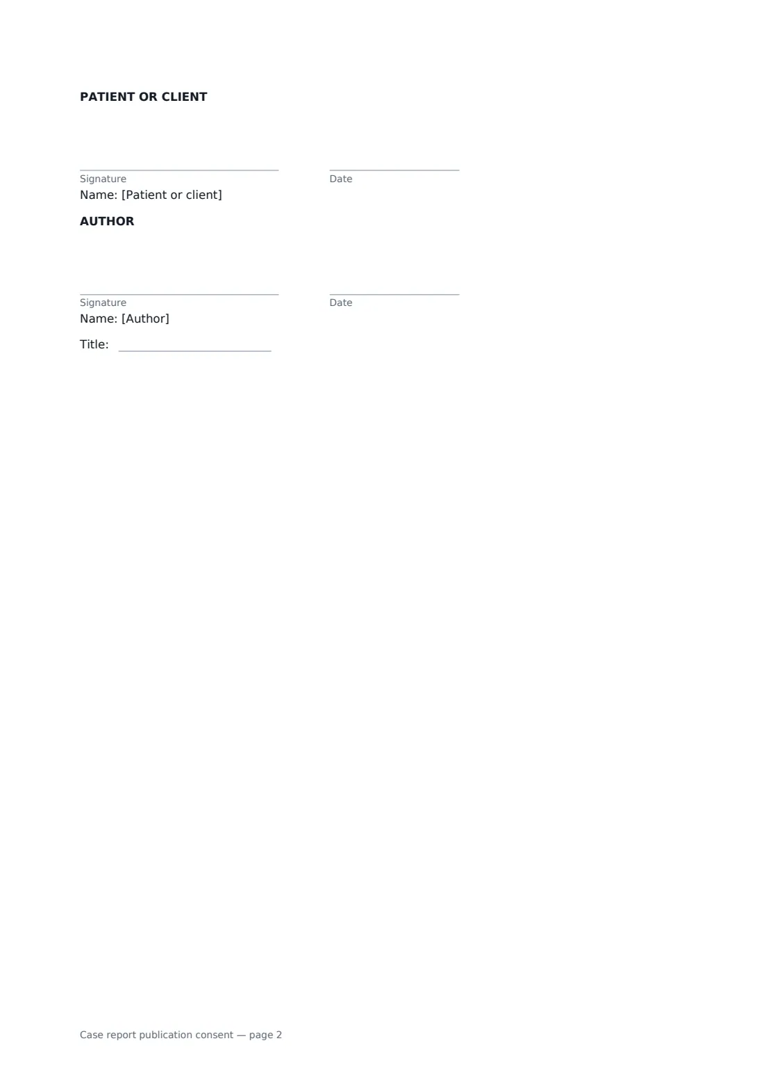Case report publication consent — page 2 of 2