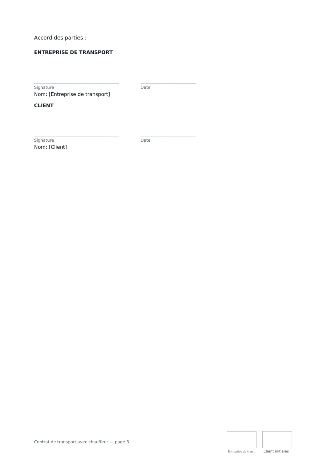 Contrat de transport avec chauffeur — page 3 sur 3