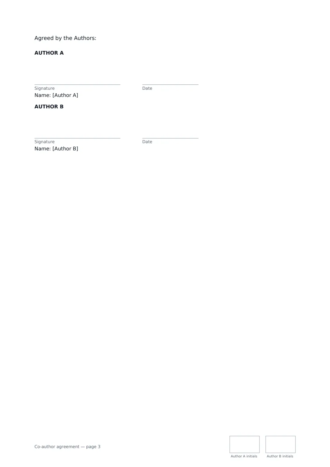 Co-author agreement — page 3 of 3