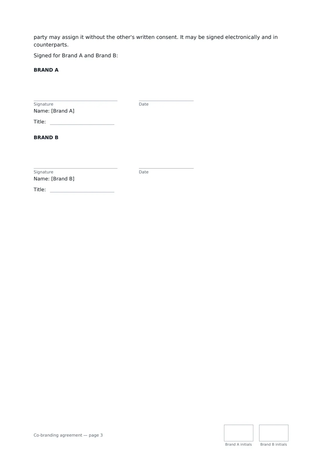 Co-branding agreement — page 3 of 3