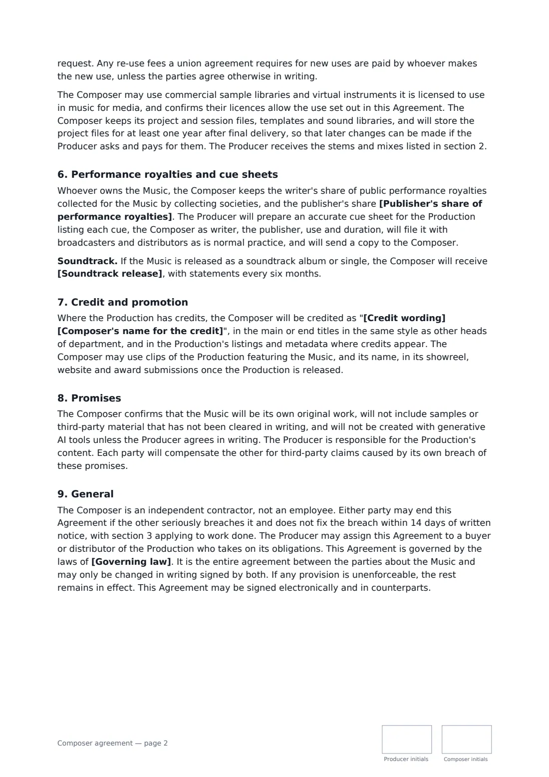 Composer agreement — page 2 of 3