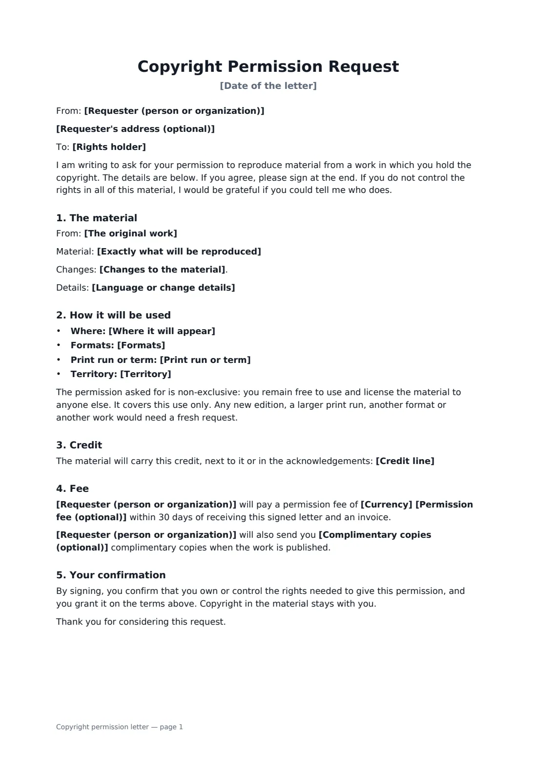 Copyright permission letter — page 1 of 2