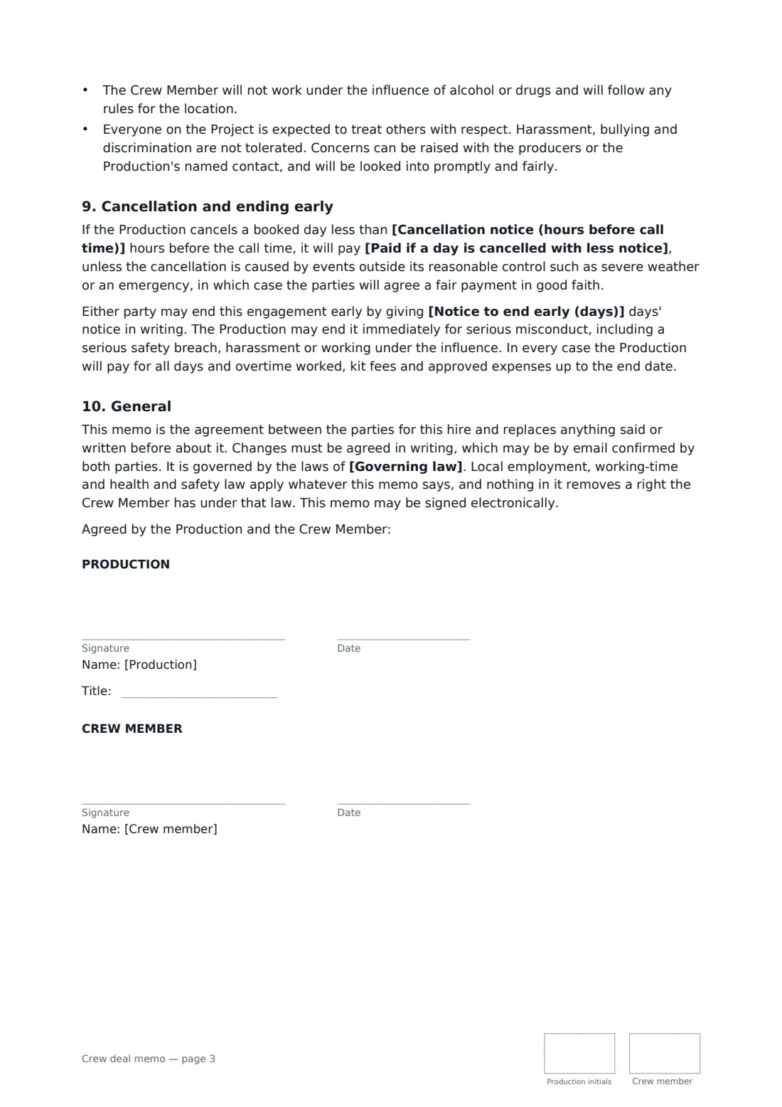 Crew deal memo — page 3 of 3