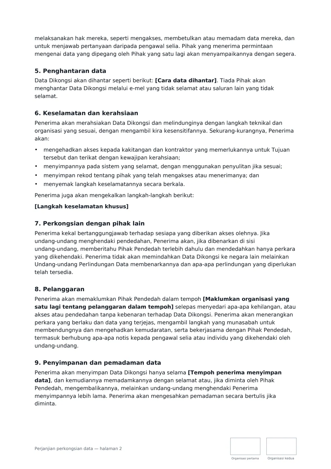 Perjanjian perkongsian data — halaman 2 daripada 3