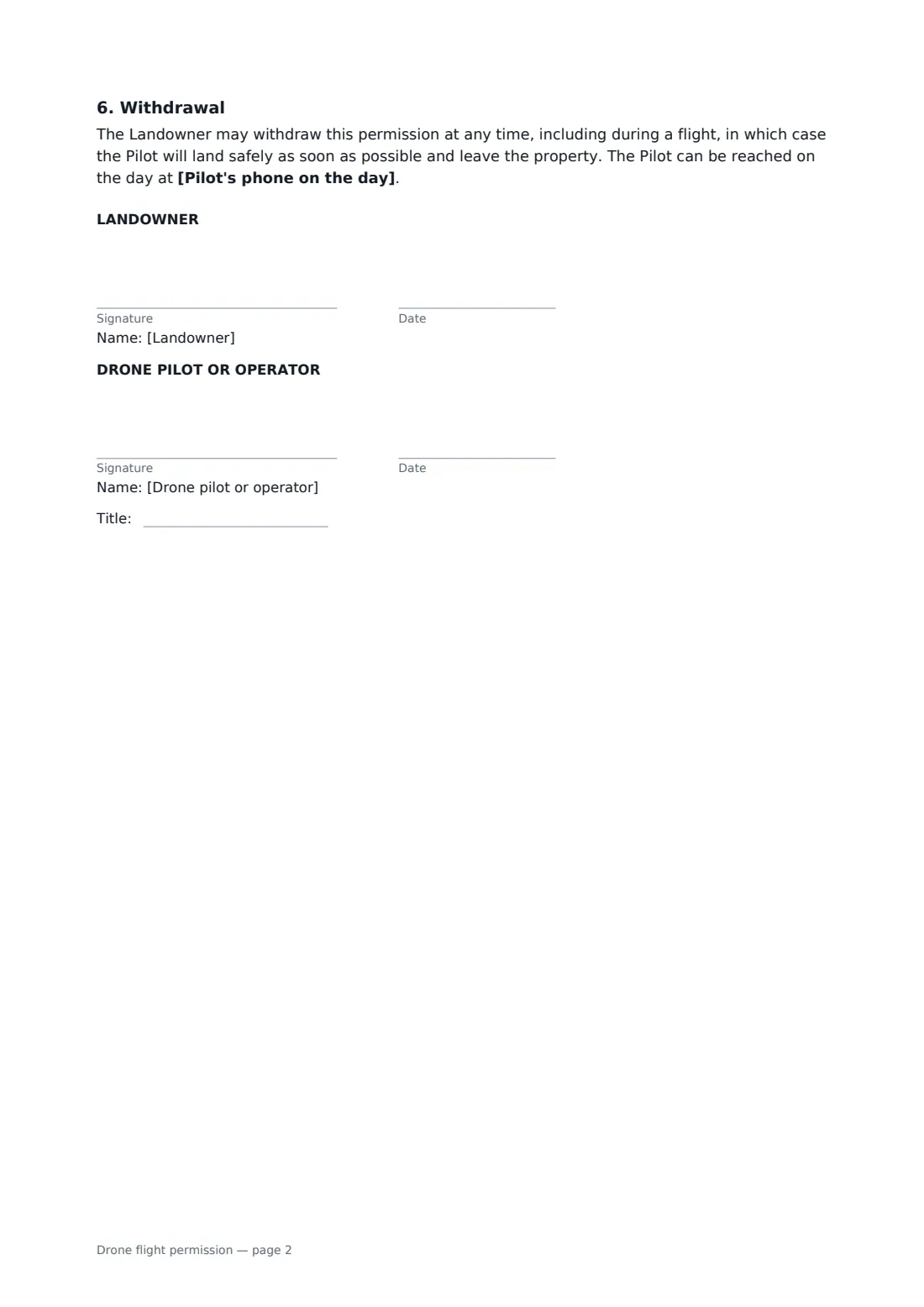 Drone flight permission — page 2 of 2
