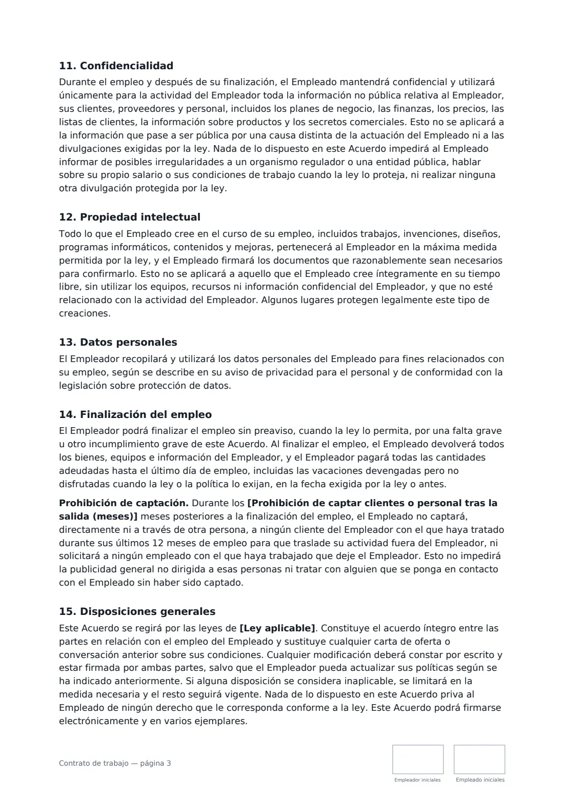 Contrato de trabajo: página 3 de 4