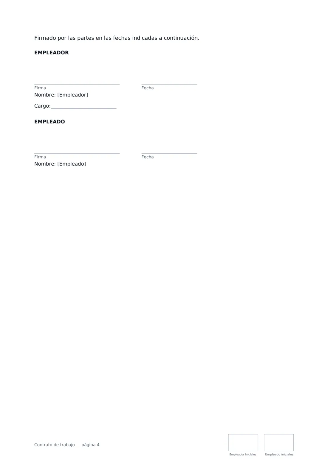 Contrato de trabajo: página 4 de 4
