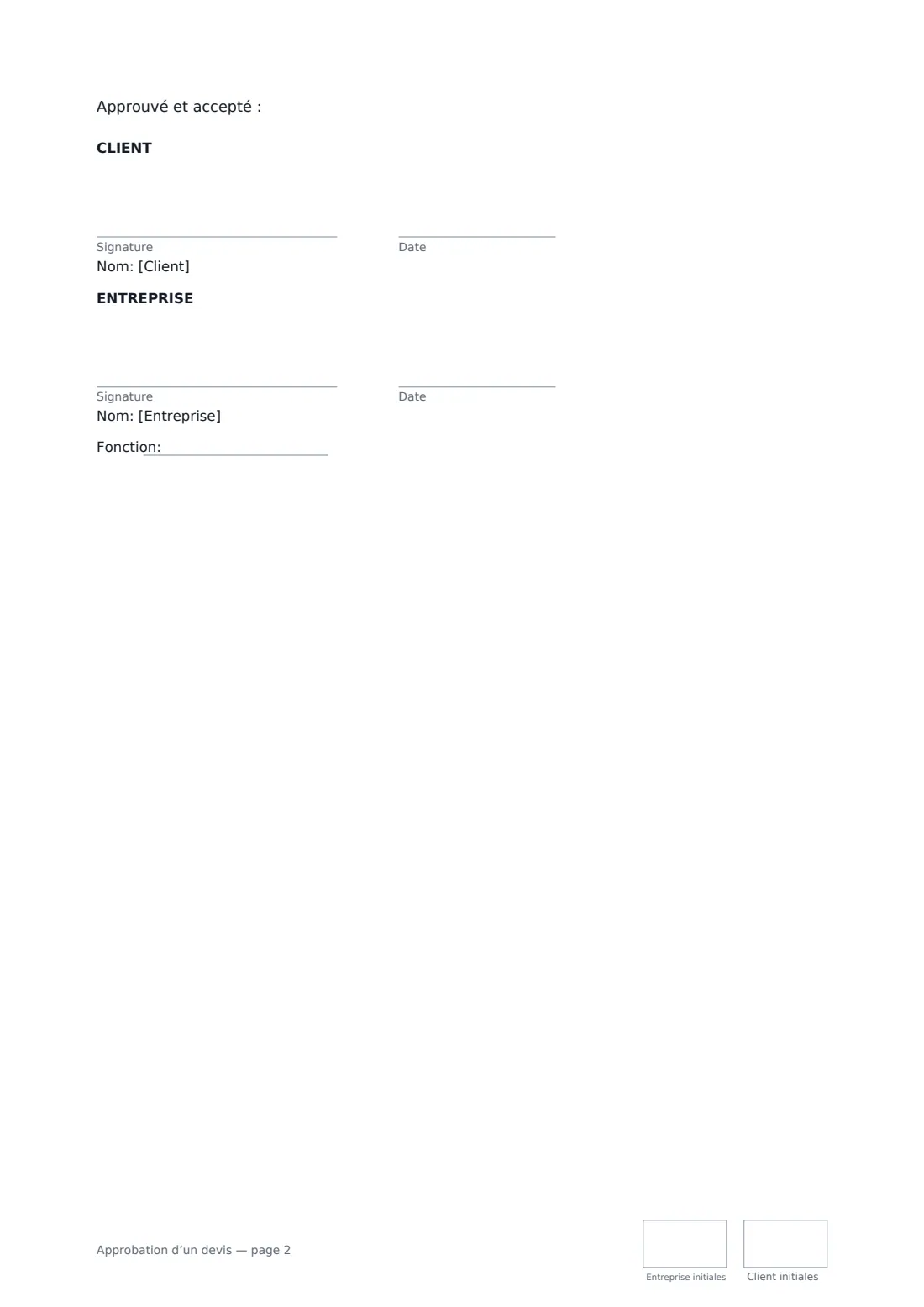 Approbation d’un devis — page 2 sur 2