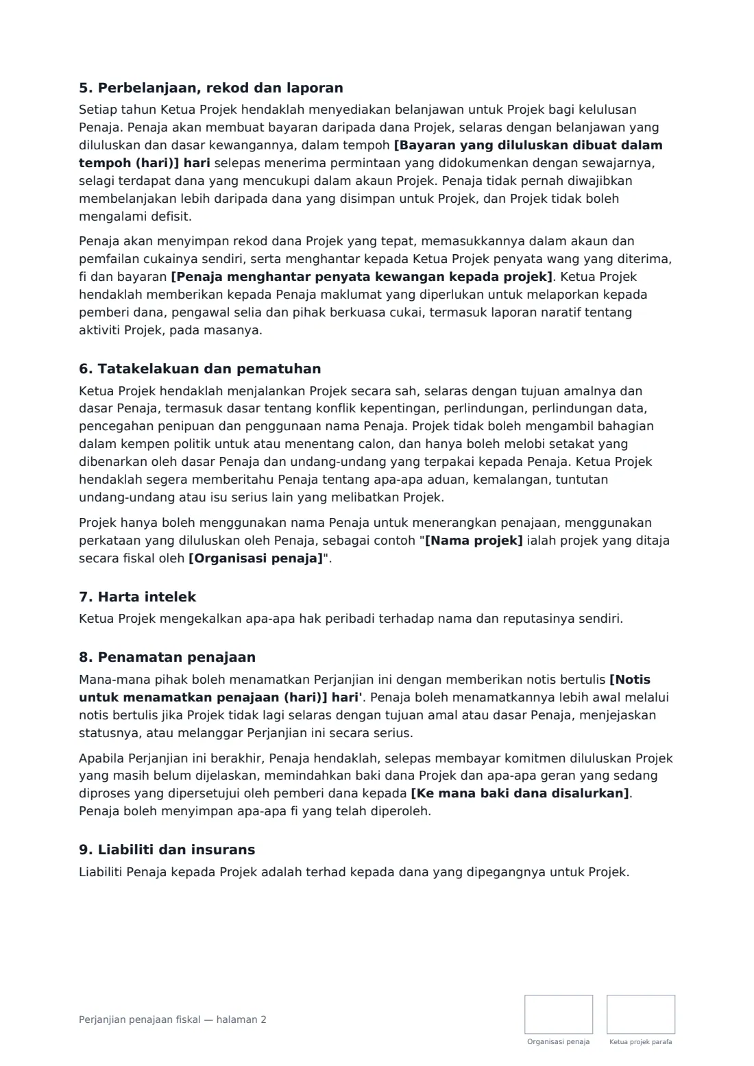 Perjanjian penajaan fiskal — halaman 2 daripada 3