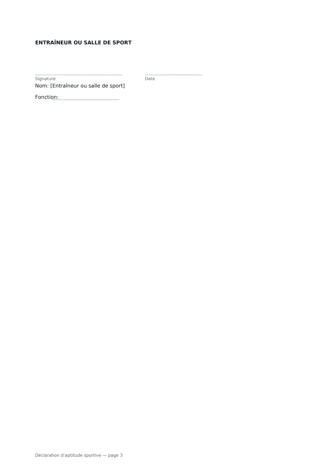 Déclaration d’aptitude sportive — page 3 sur 3