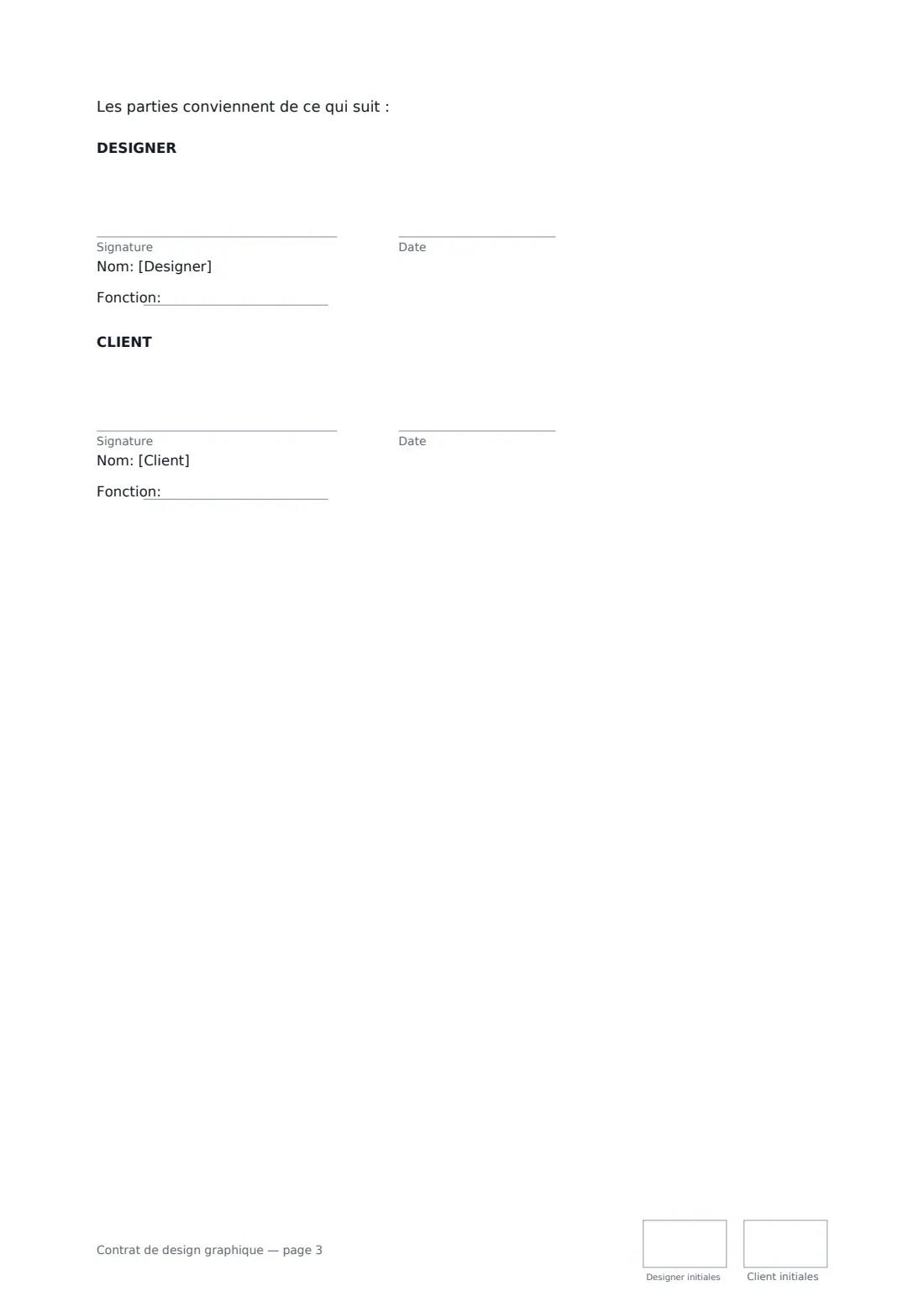 Contrat de design graphique — page 3 sur 3