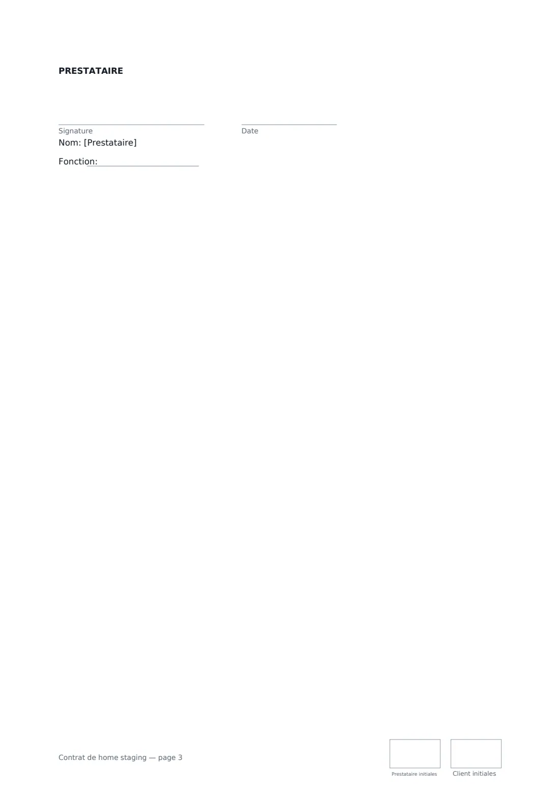 Contrat de home staging — page 3 sur 3