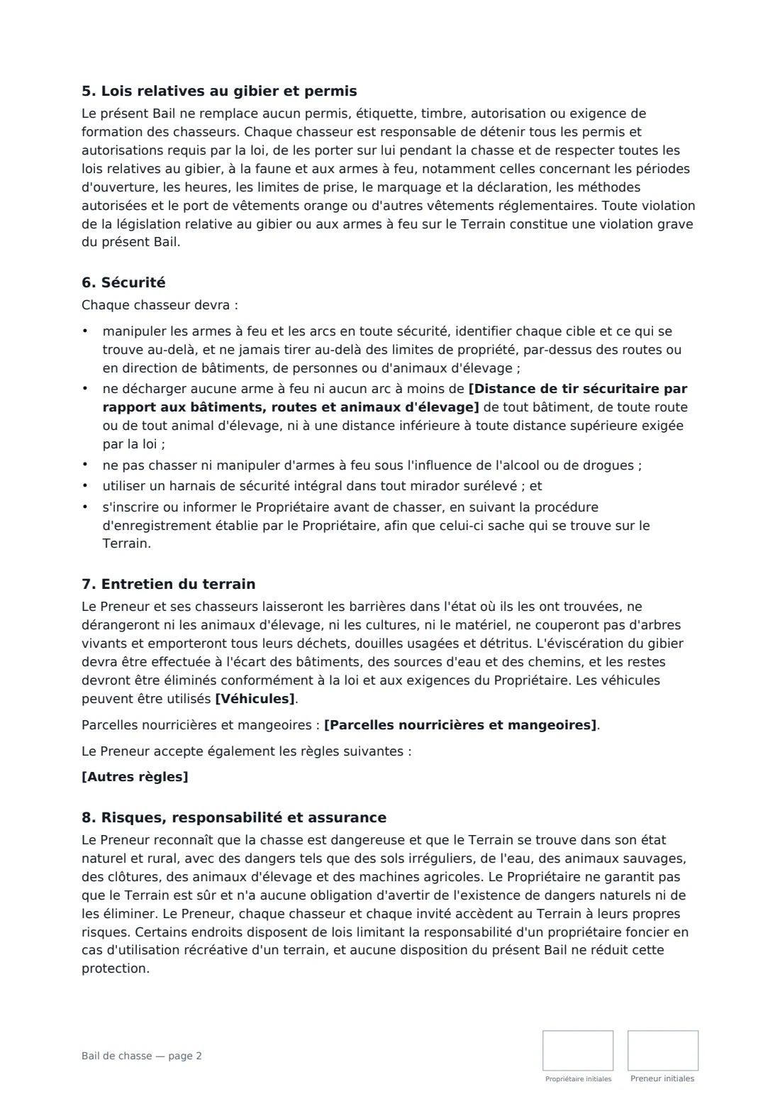 Bail de chasse — page 2 sur 3