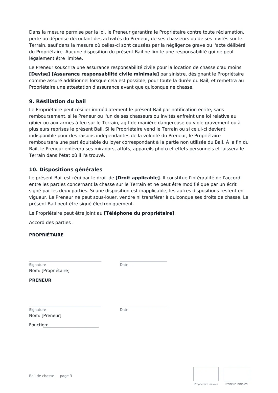 Bail de chasse — page 3 sur 3