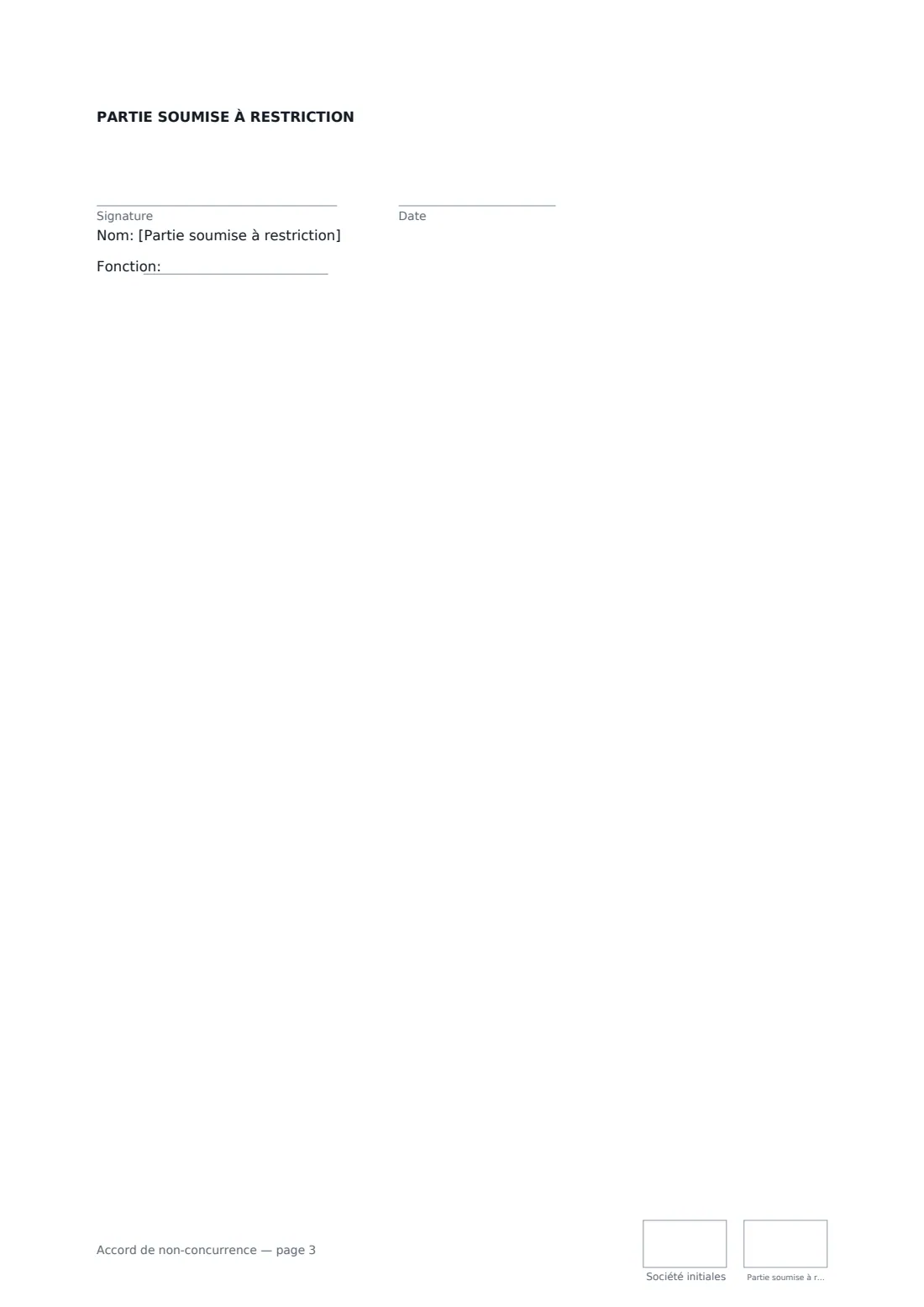 Accord de non-concurrence — page 3 sur 3
