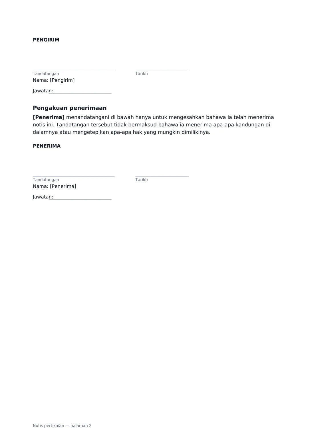 Notis pertikaian — halaman 2 daripada 2