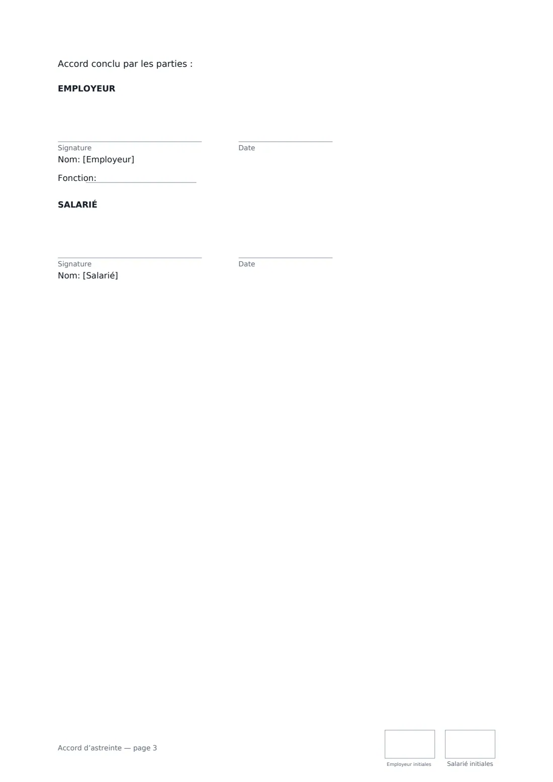 Accord d’astreinte — page 3 sur 3