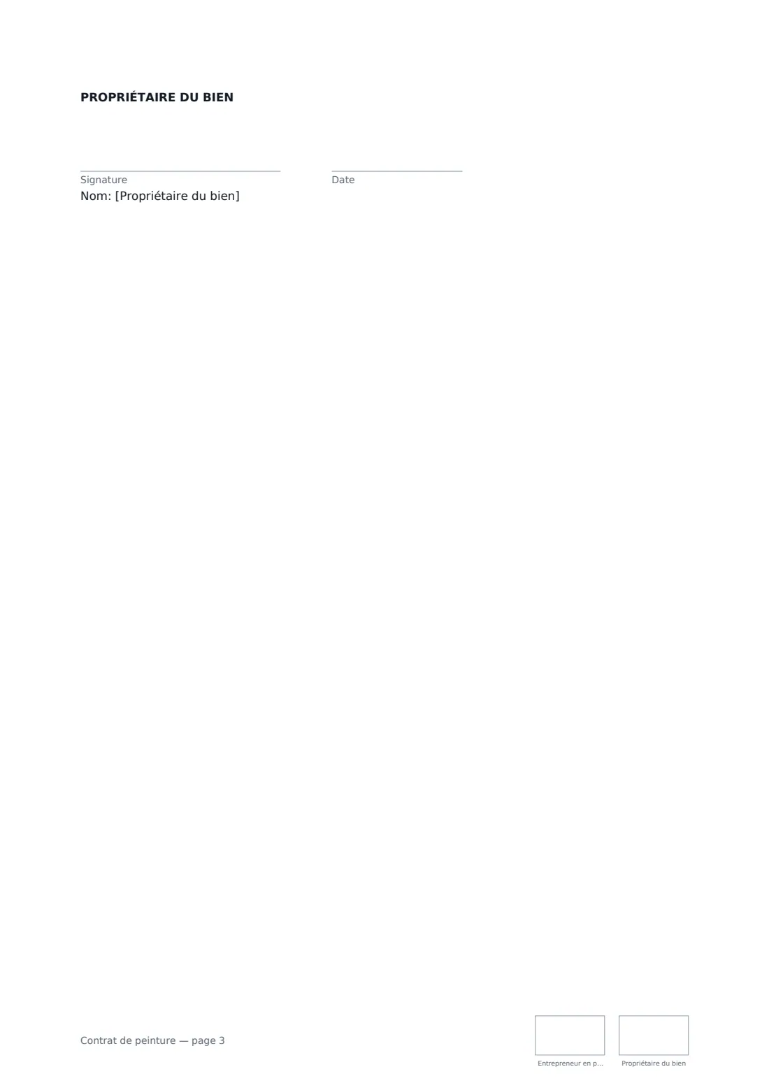 Contrat de peinture — page 3 sur 3