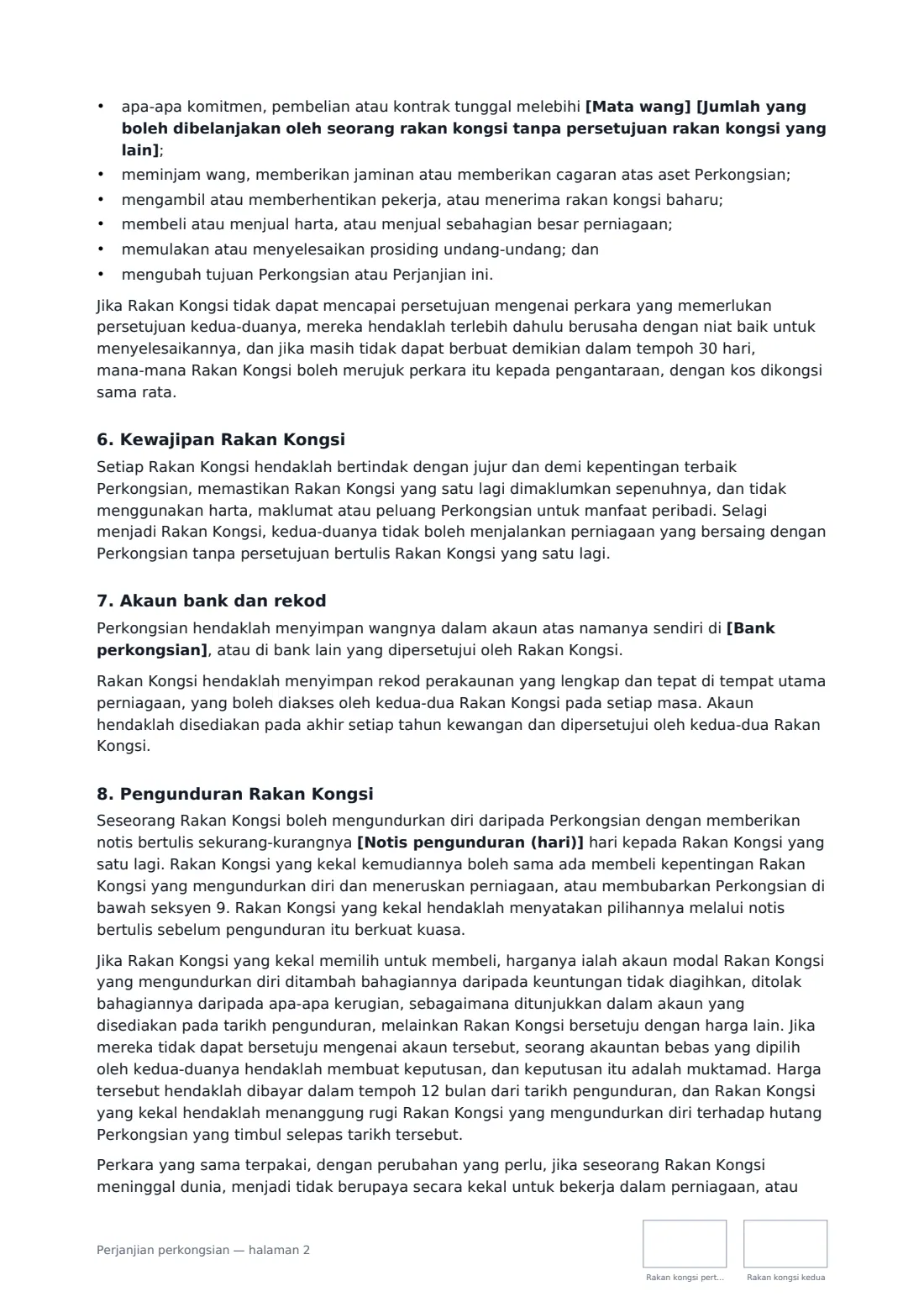 Perjanjian perkongsian — halaman 2 daripada 4
