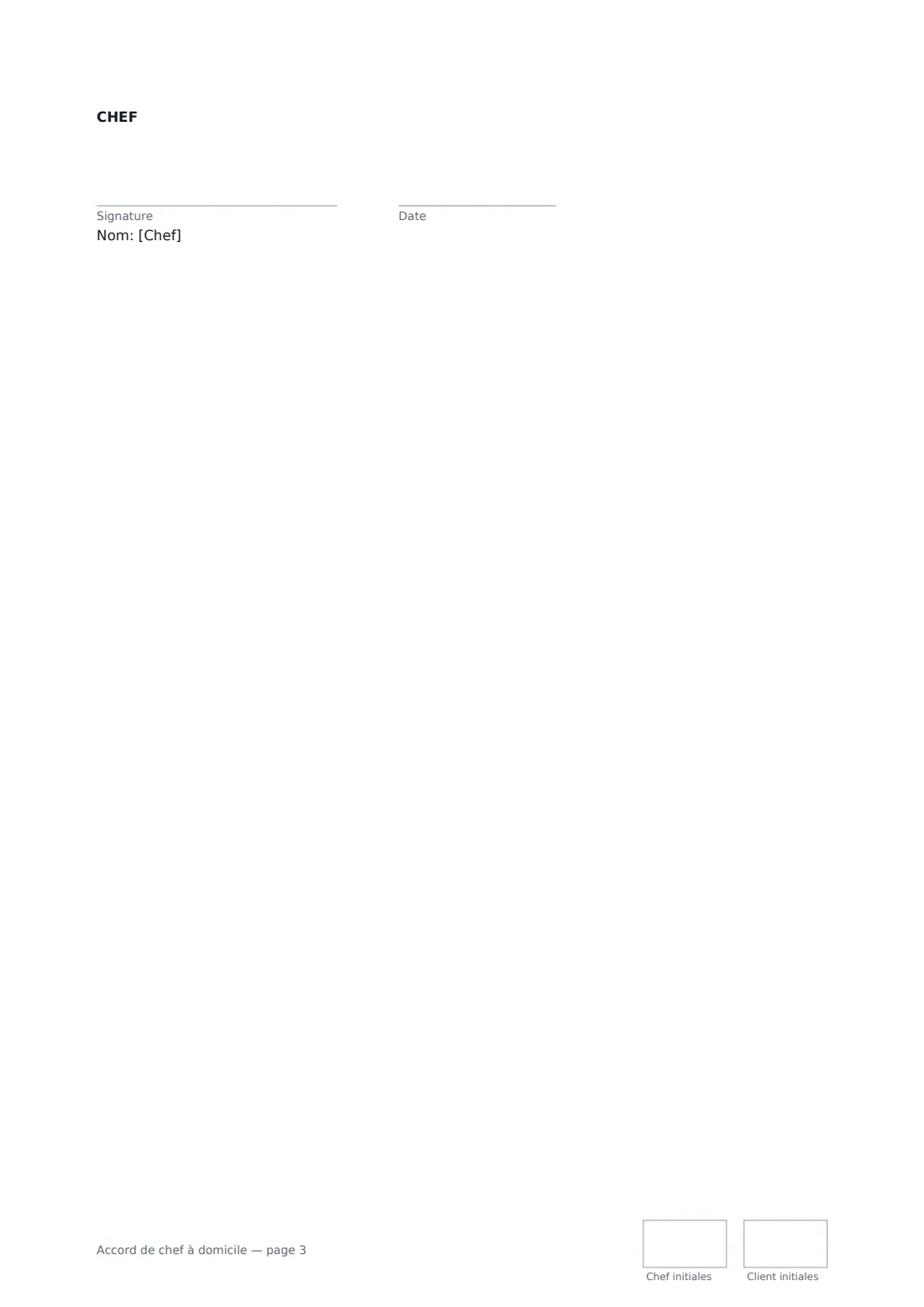 Accord de chef à domicile — page 3 sur 3