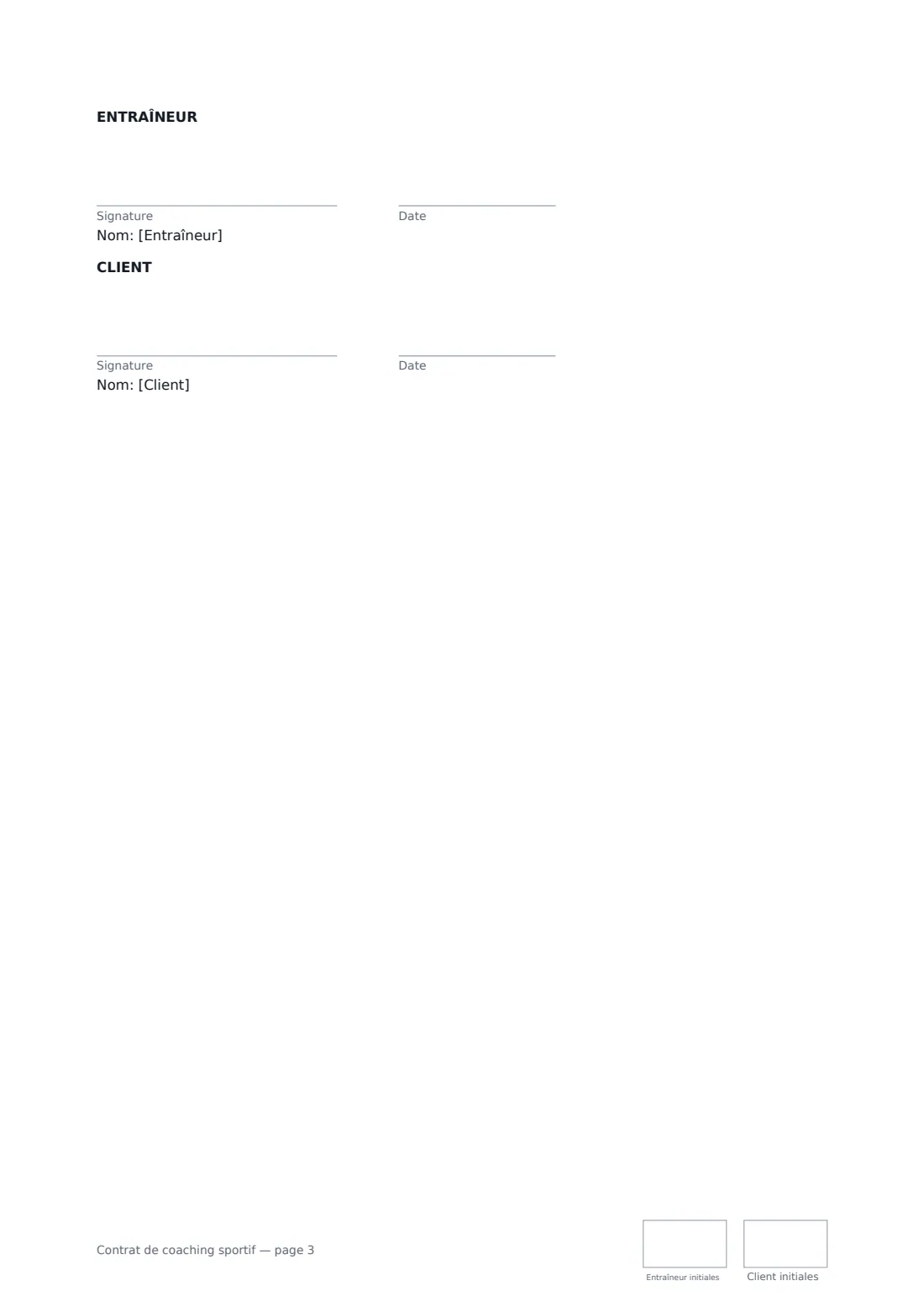 Contrat de coaching sportif — page 3 sur 3