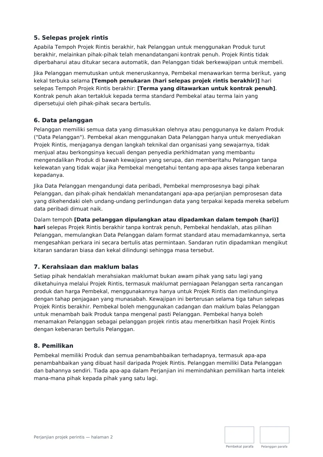 Perjanjian projek perintis — halaman 2 daripada 3