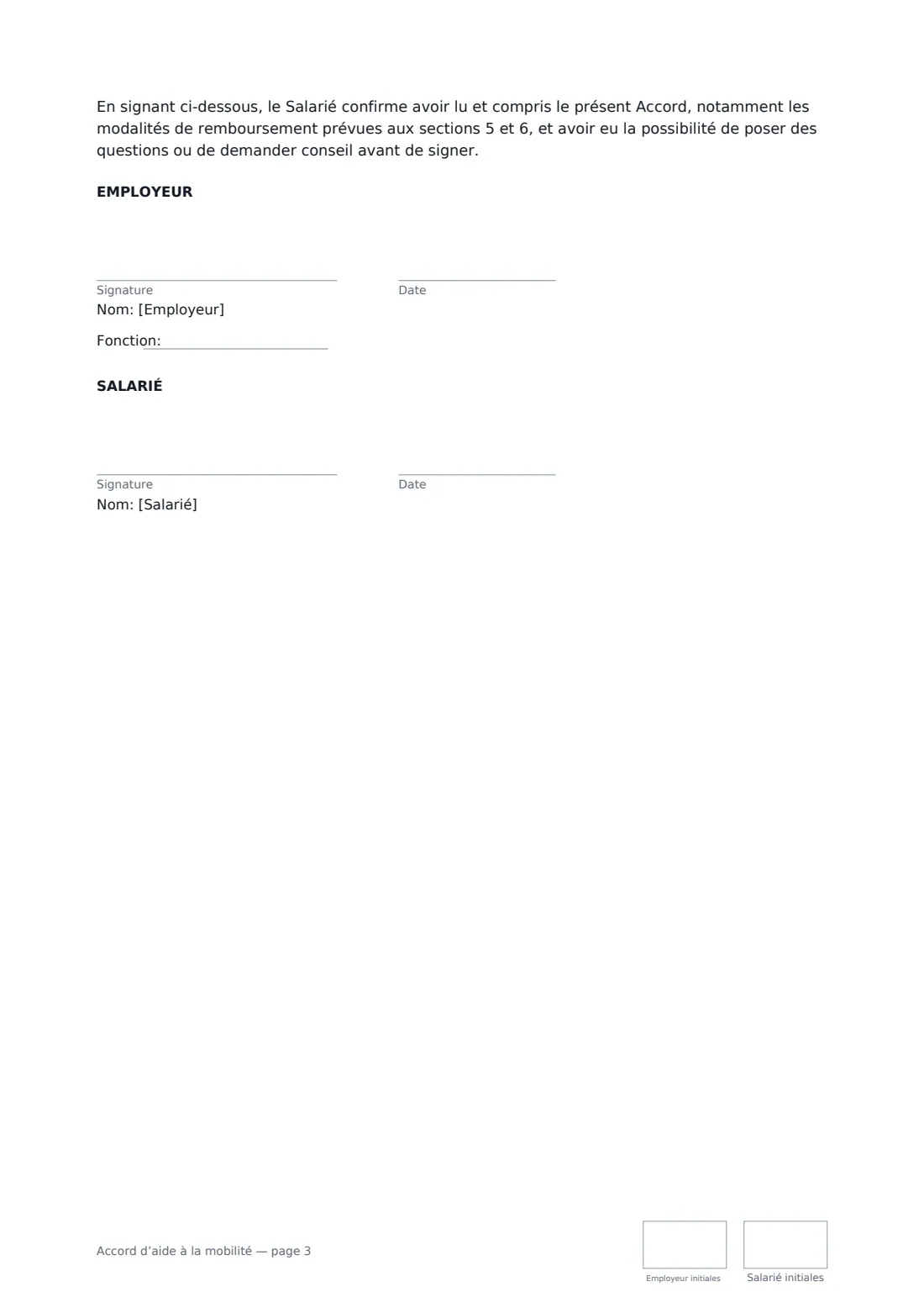 Accord d’aide à la mobilité — page 3 sur 3