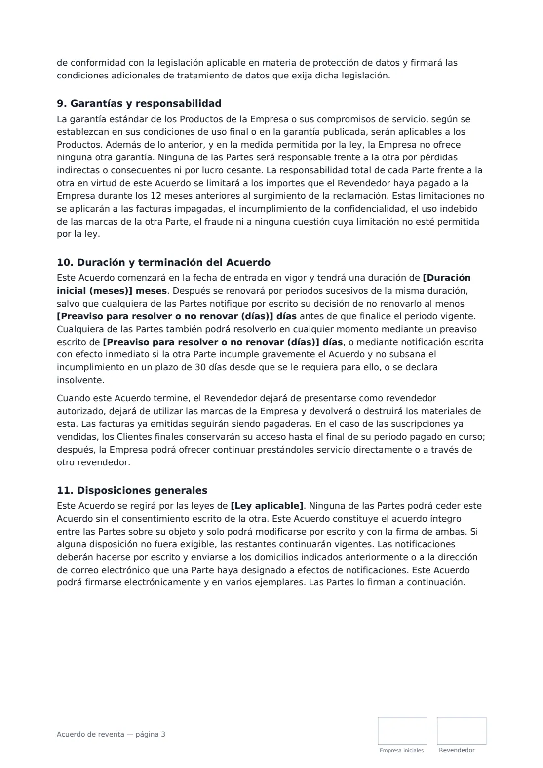 Acuerdo de reventa: página 3 de 4