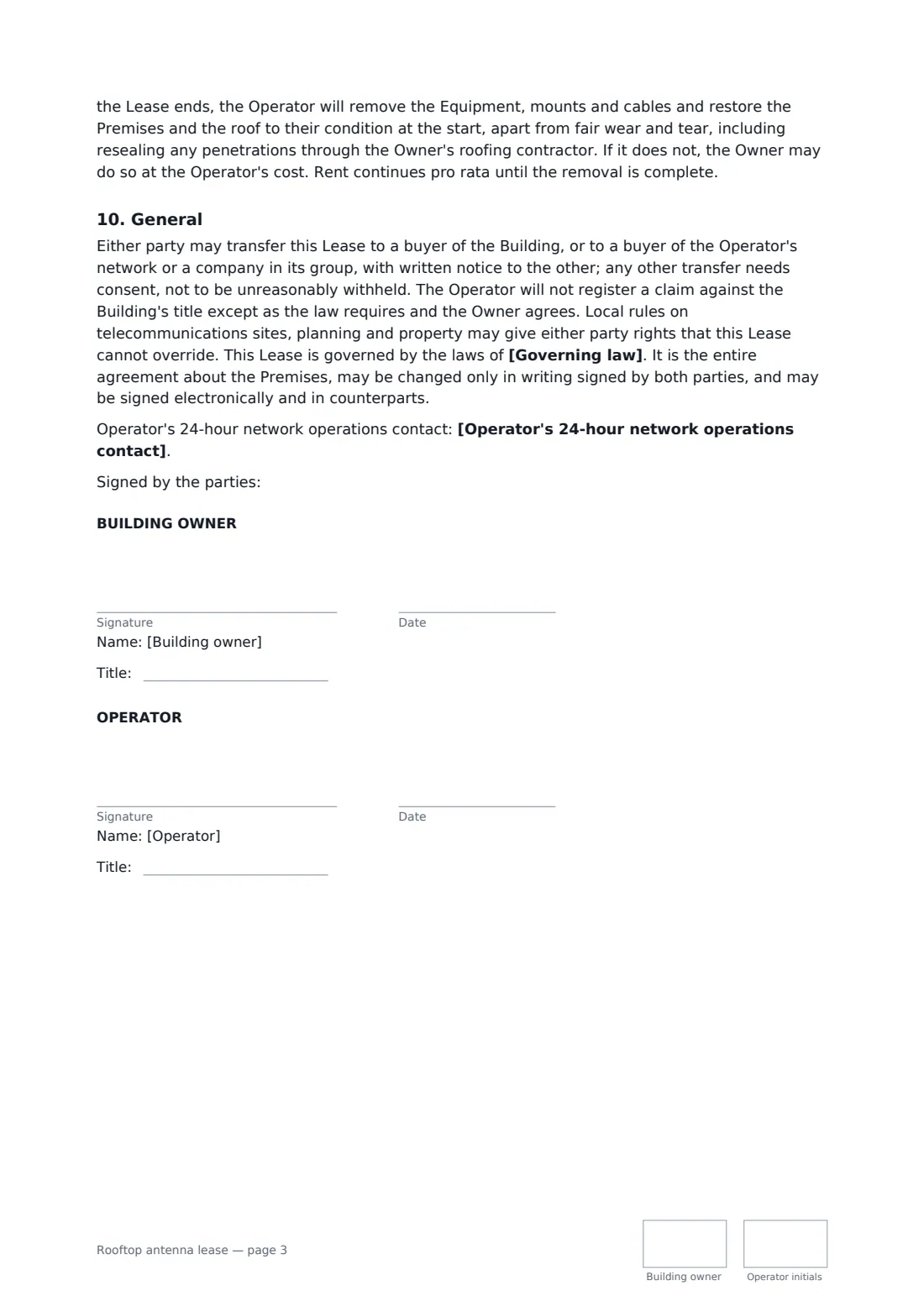 Rooftop antenna lease — page 3 of 3