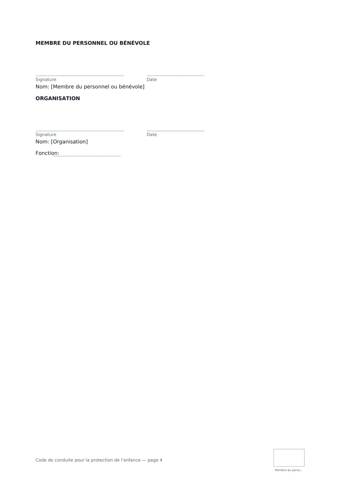 Code de conduite pour la protection de l’enfance — page 4 sur 4
