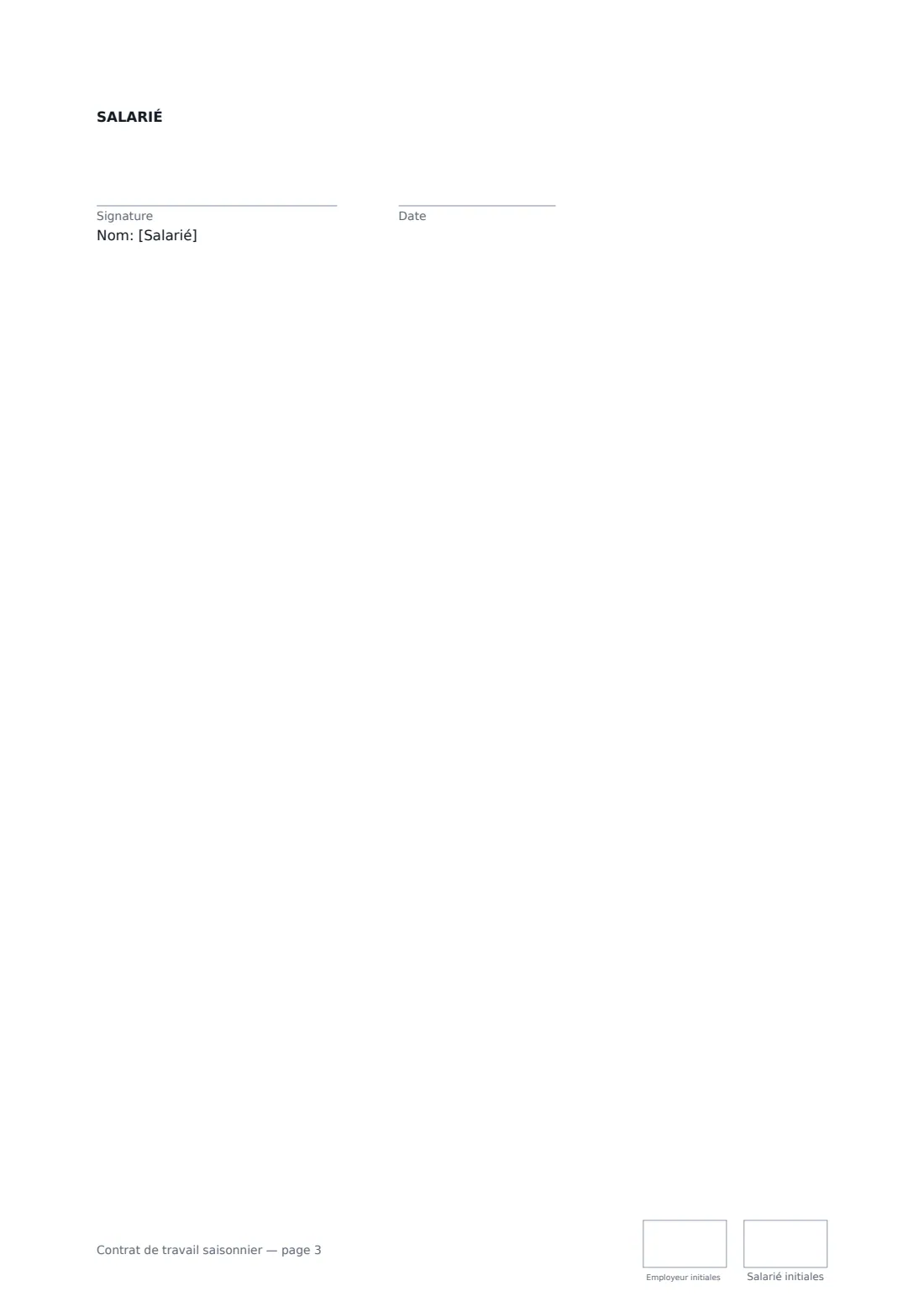 Contrat de travail saisonnier — page 3 sur 3