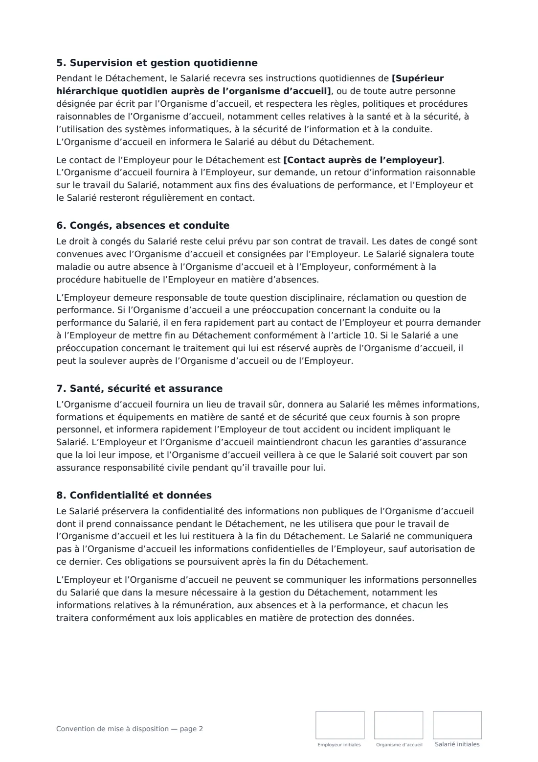 Convention de mise à disposition — page 2 sur 4