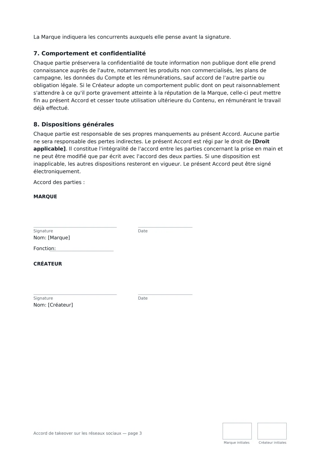 Accord de takeover sur les réseaux sociaux — page 3 sur 3