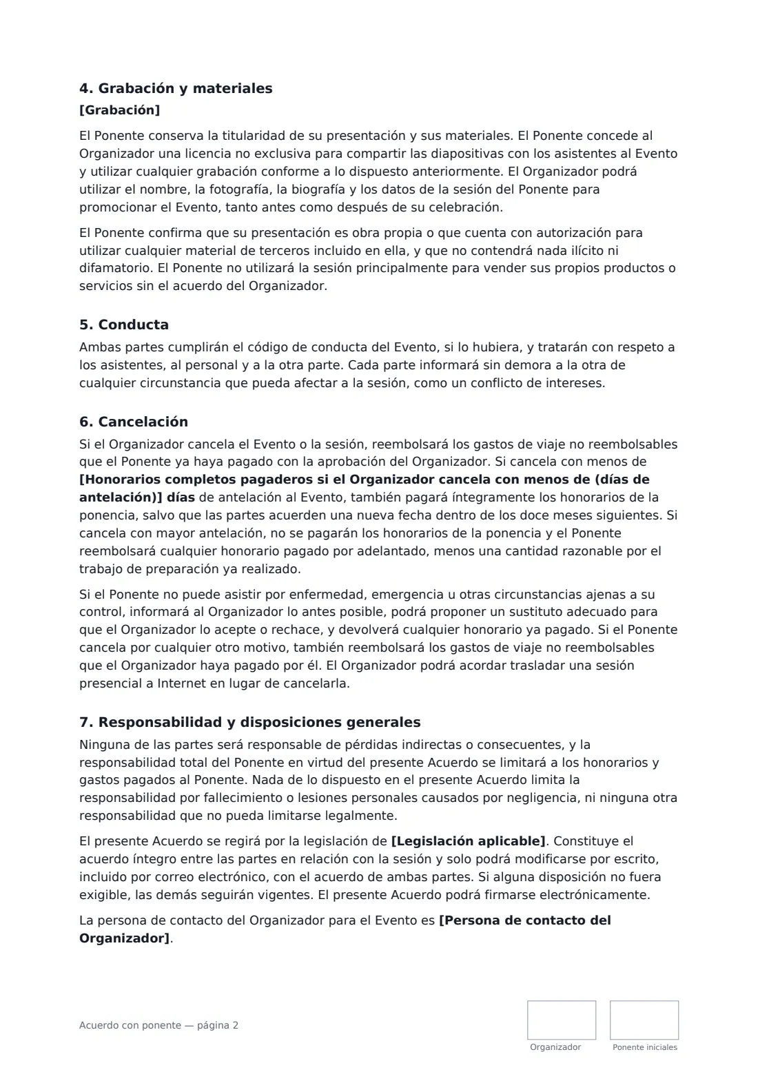 Acuerdo con ponente: página 2 de 3