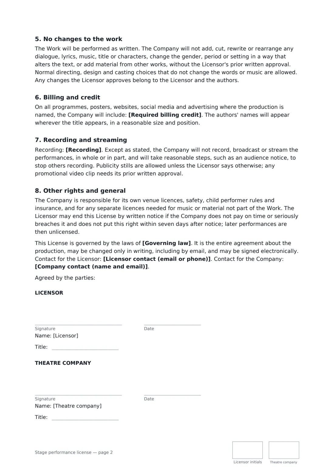 Stage performance license — page 2 of 2