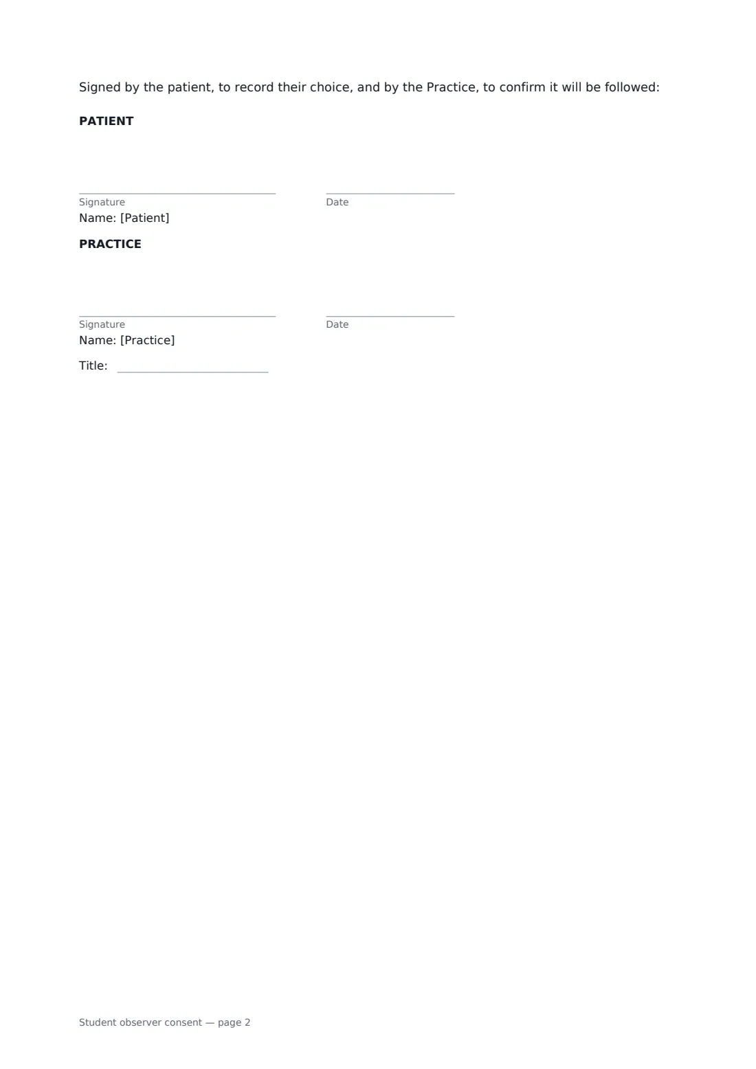 Student observer consent — page 2 of 2