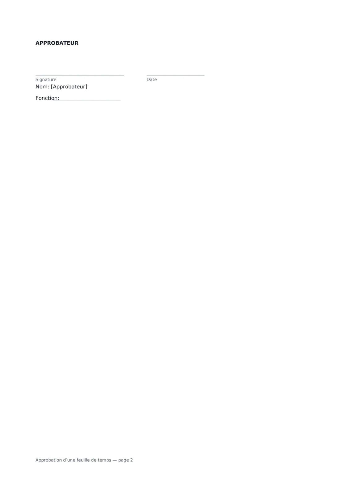 Approbation d’une feuille de temps — page 2 sur 2
