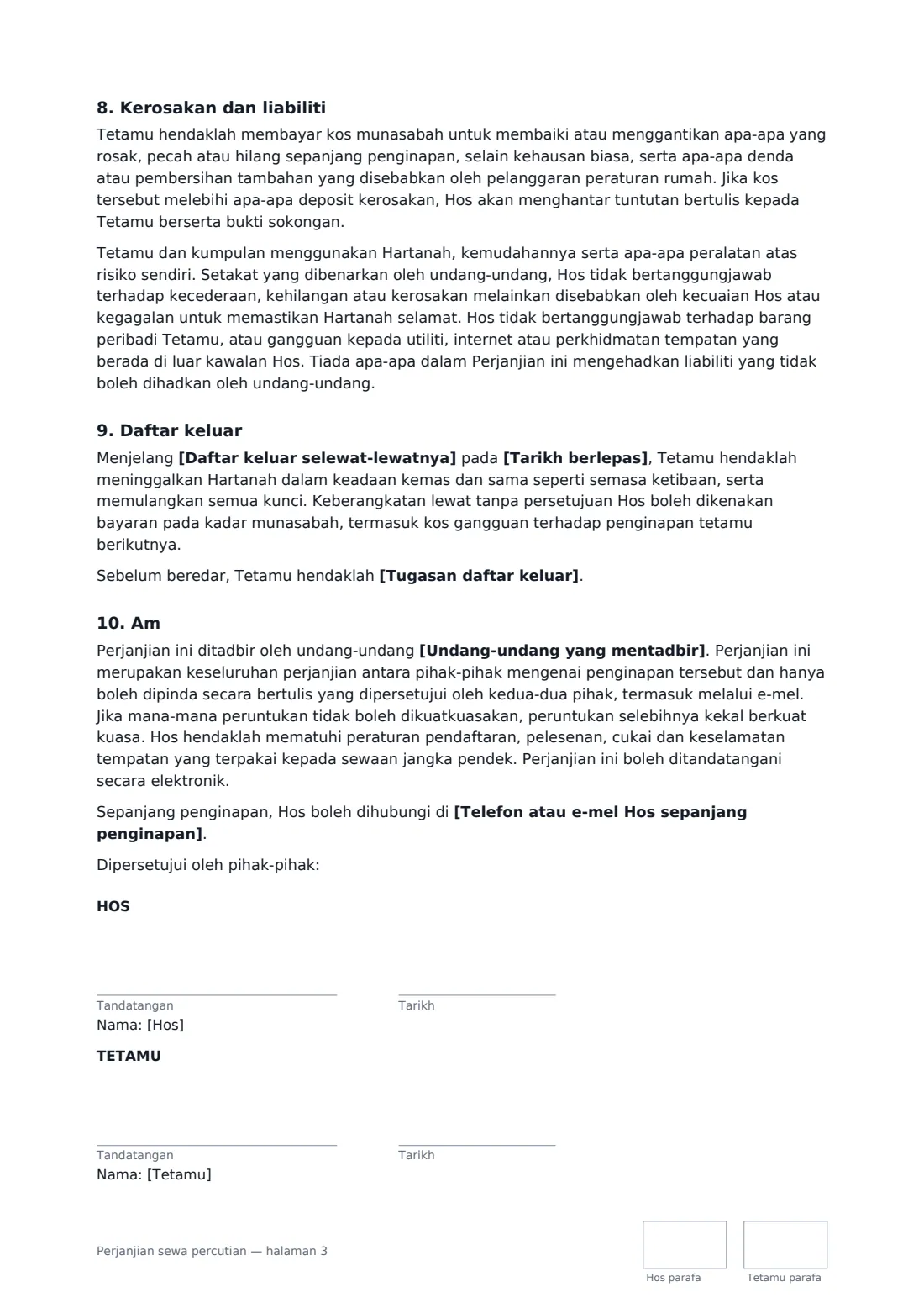 Perjanjian sewa percutian — halaman 3 daripada 3