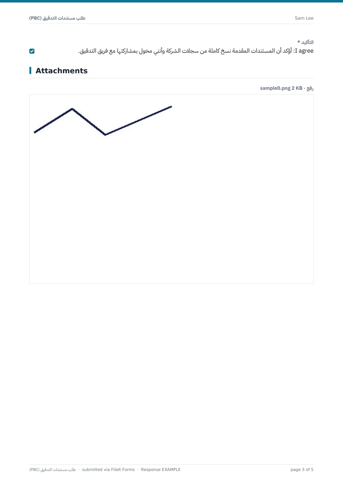طلب مستندات التدقيق (PBC) — ملف PDF لرد نموذجي، الصفحة 3 من 5