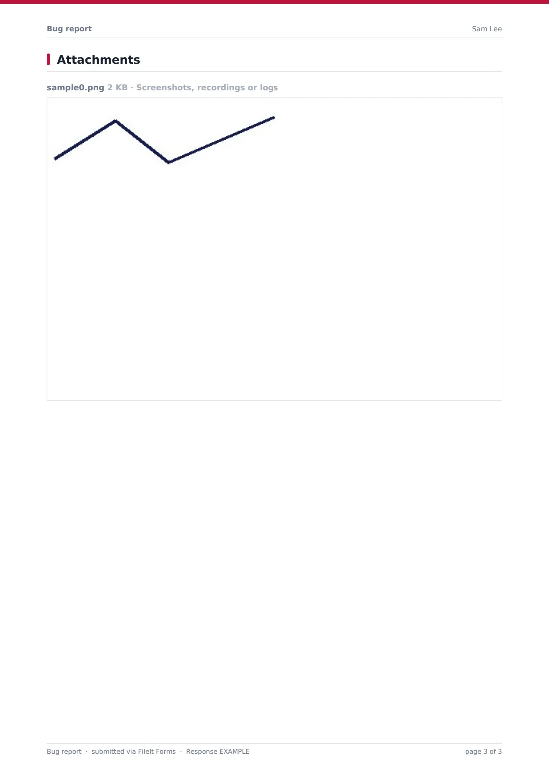 Bug report — example response PDF, page 3 of 3