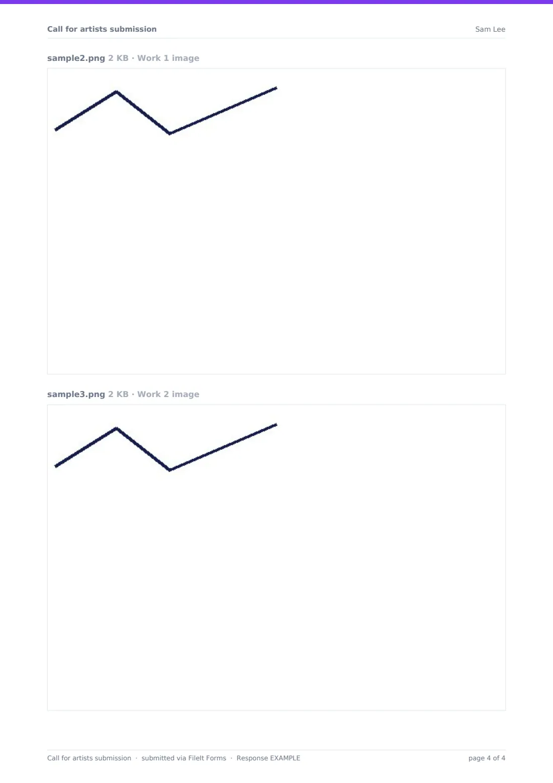 Call for artists submission — example response PDF, page 4 of 4