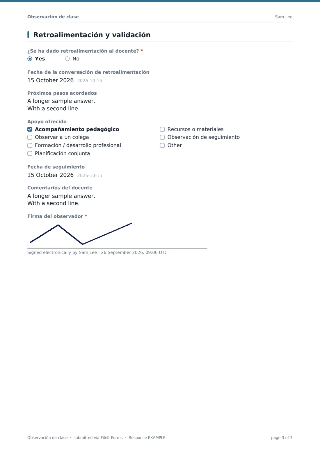 Observación de clase — PDF de respuesta de ejemplo, página 3 de 3