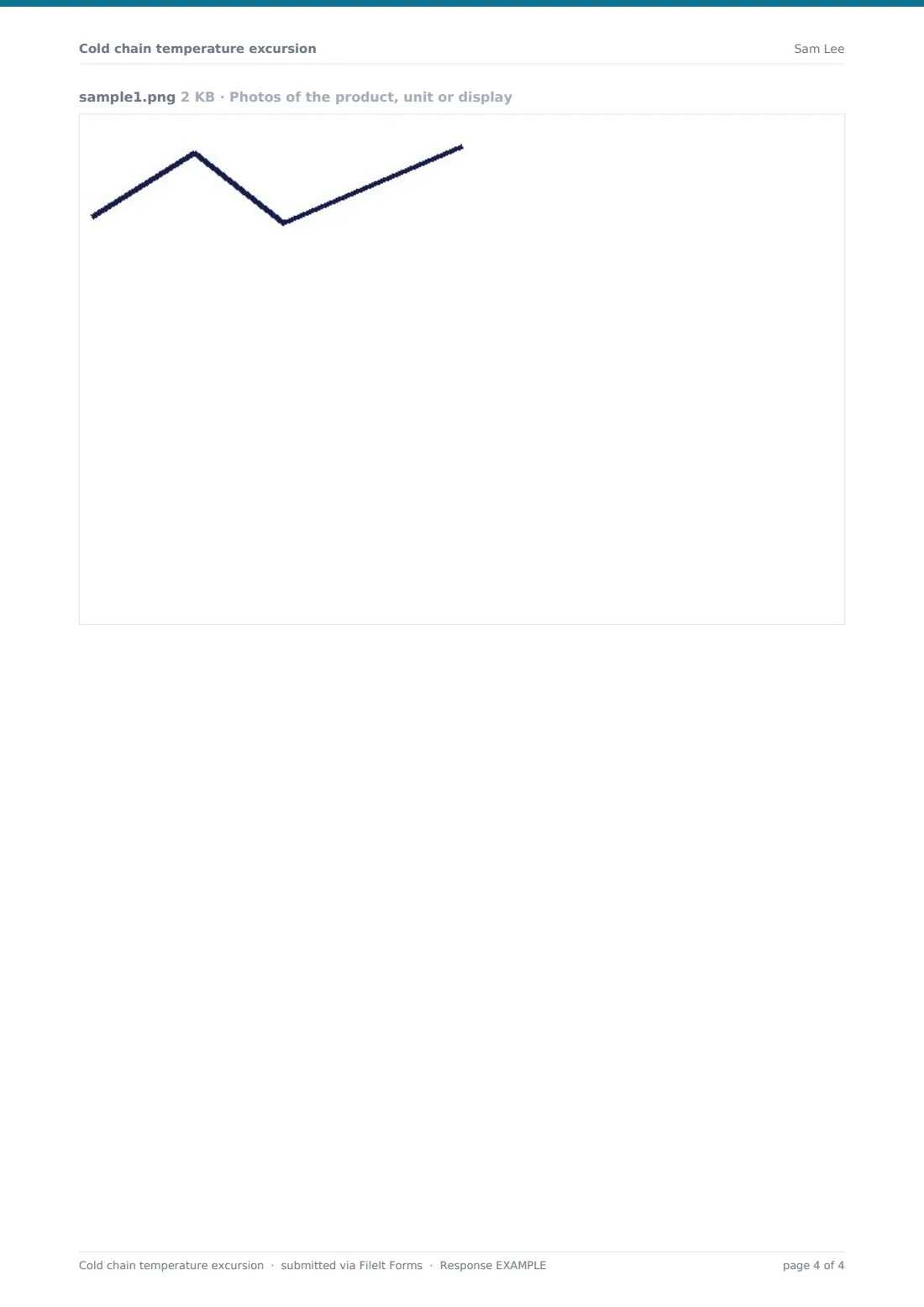 Cold chain temperature excursion — example response PDF, page 4 of 4